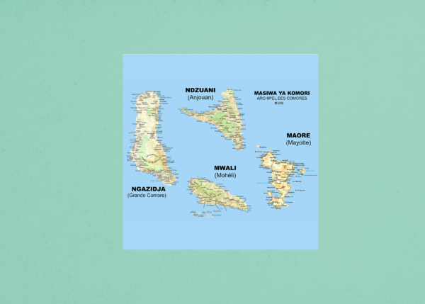 Carte de l’archipel des Comores